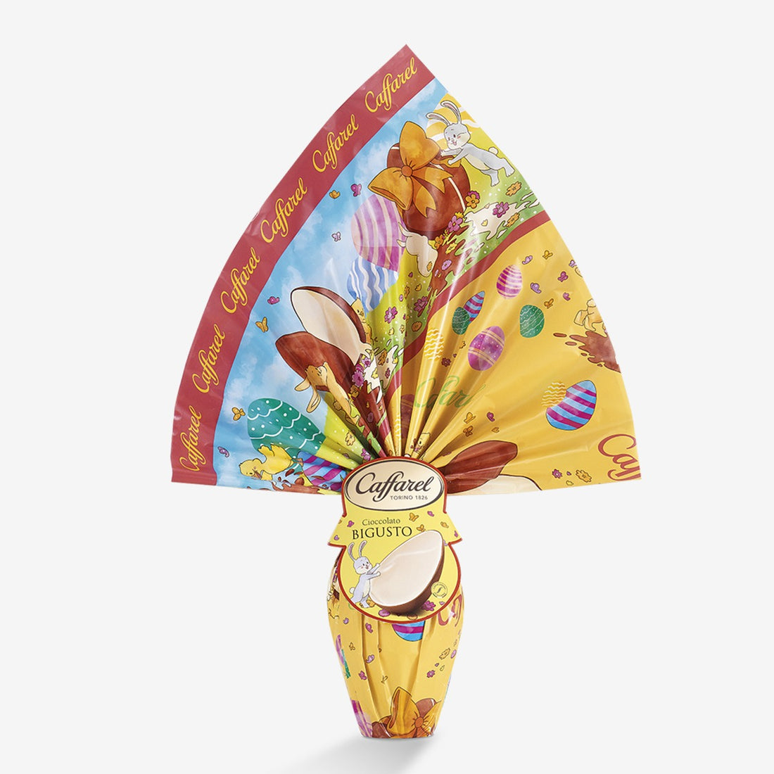 Uovo doppio strato latte/bianco Coniglietto Carotino