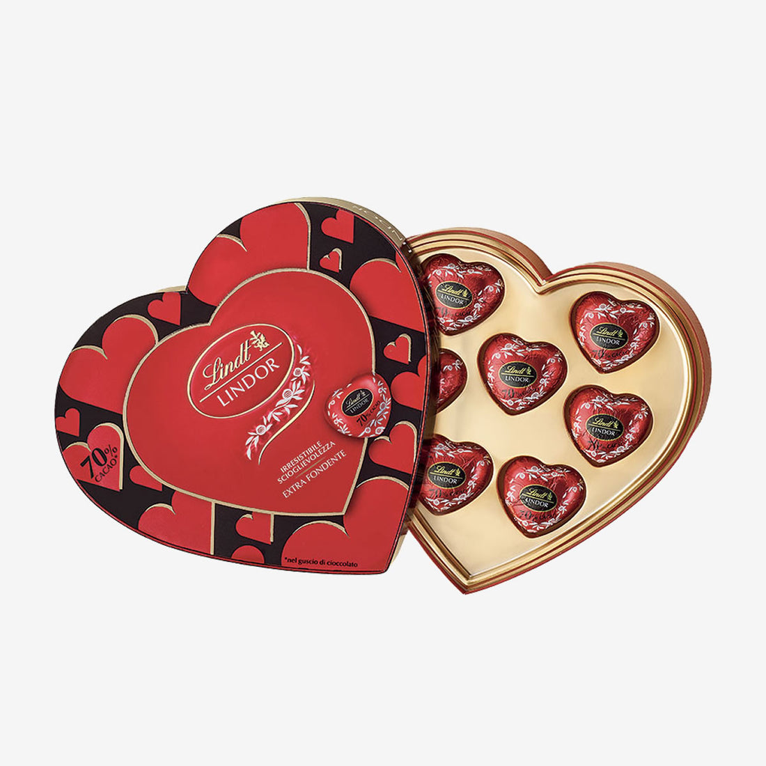 Scatola Cuore Lindor Fondente 70%