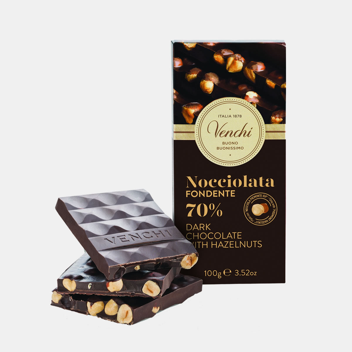 70% Dark Chocolate Hazelnut Bar