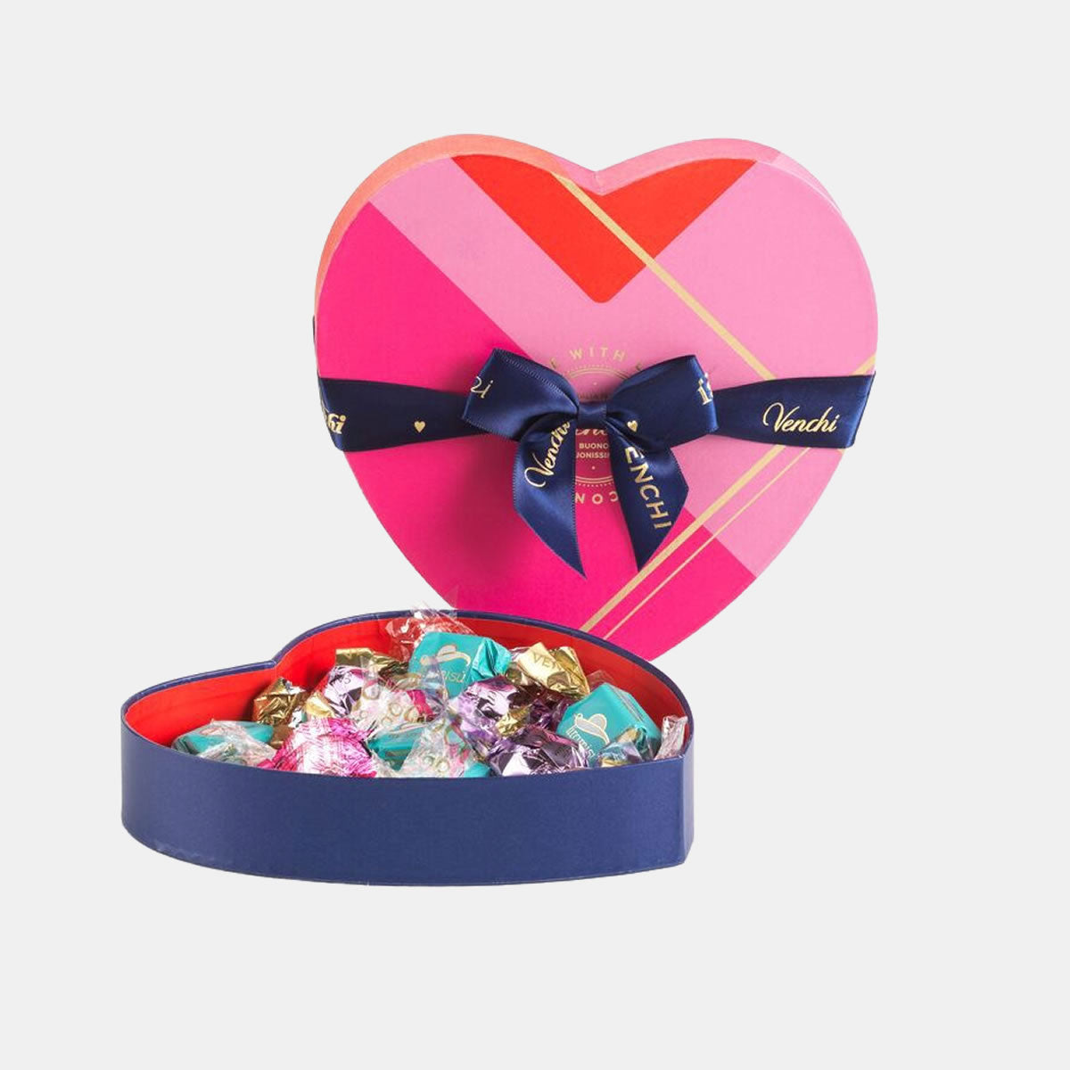 Heart box with assorted chocolates