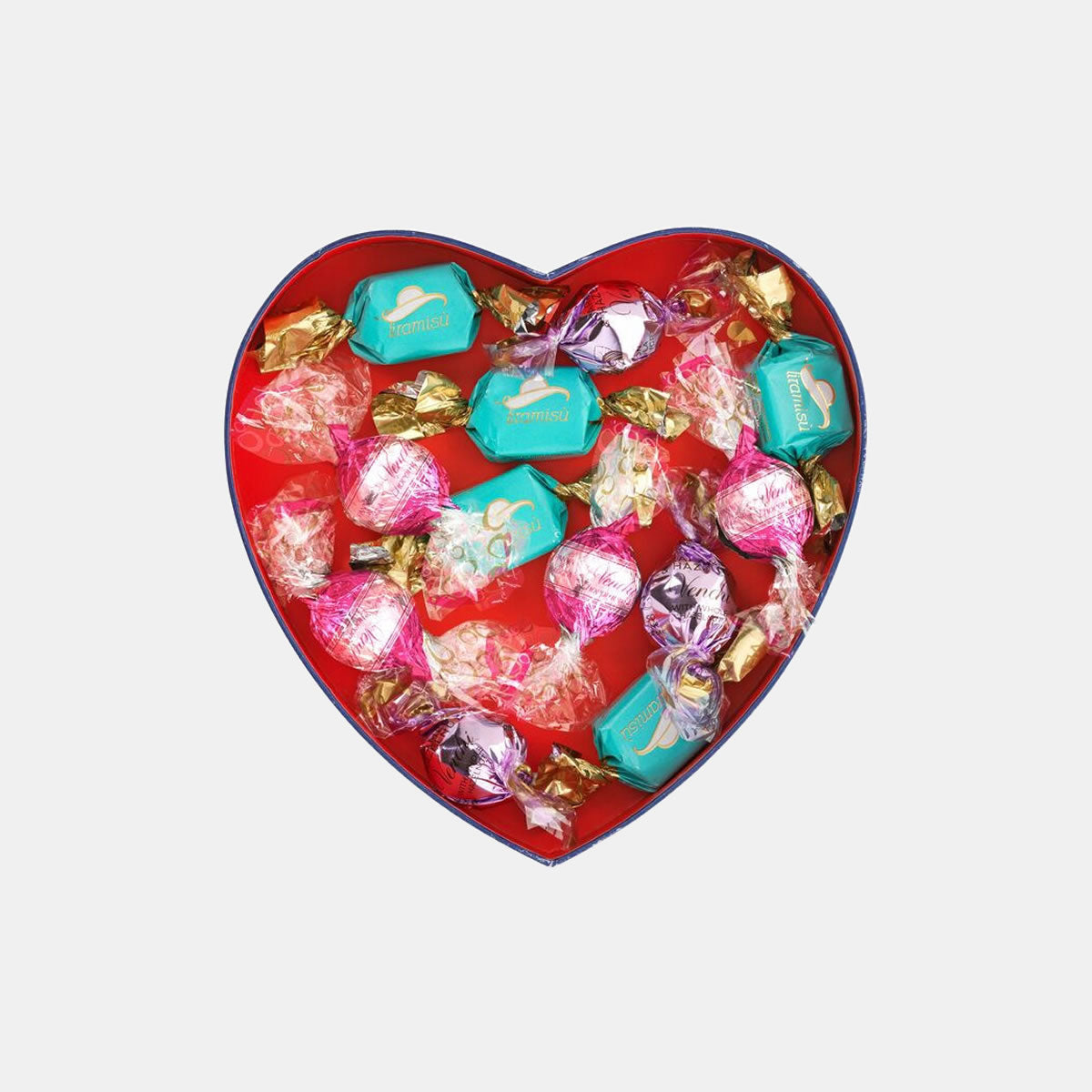 Heart box with assorted chocolates