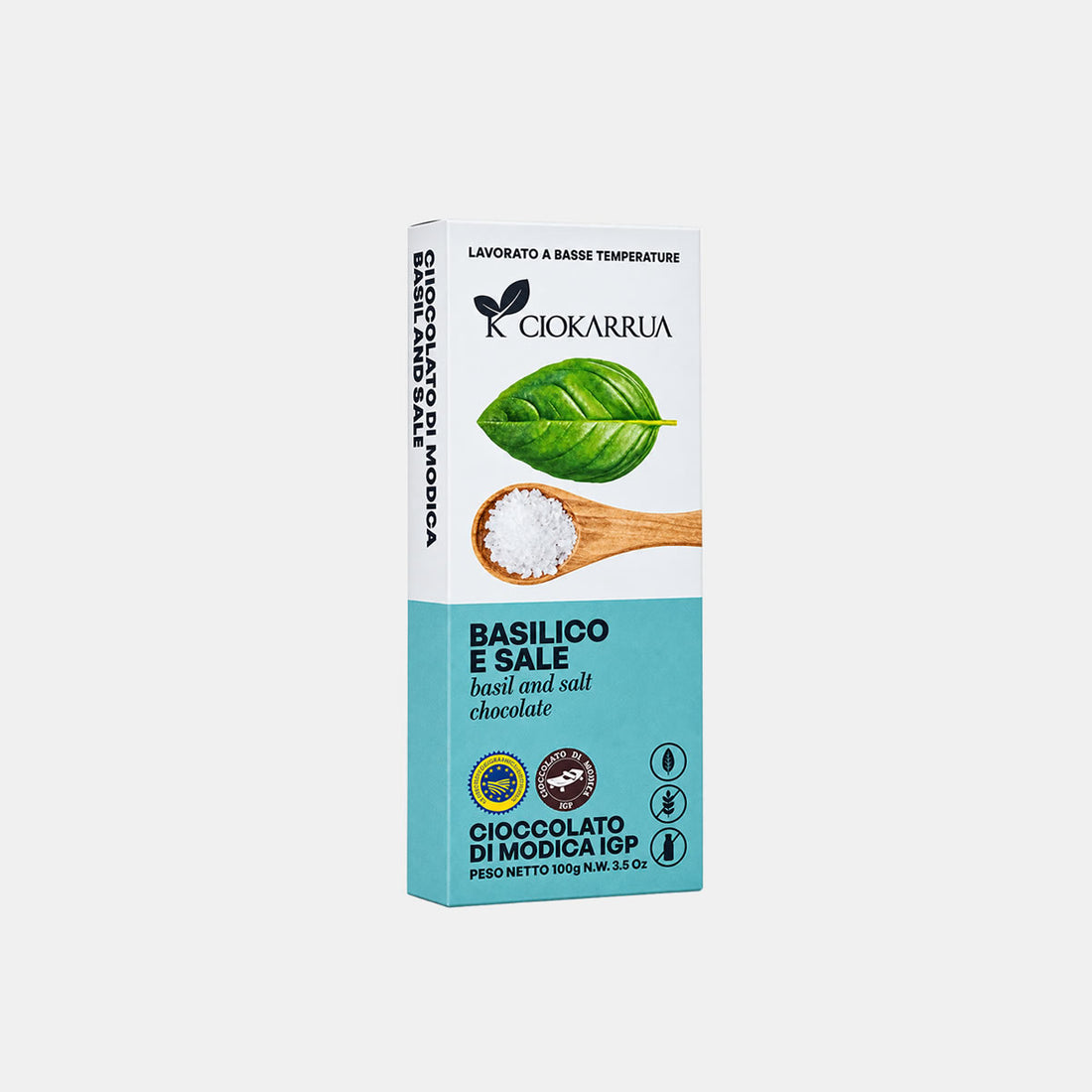 Modica Chocolate with Basil and Salt