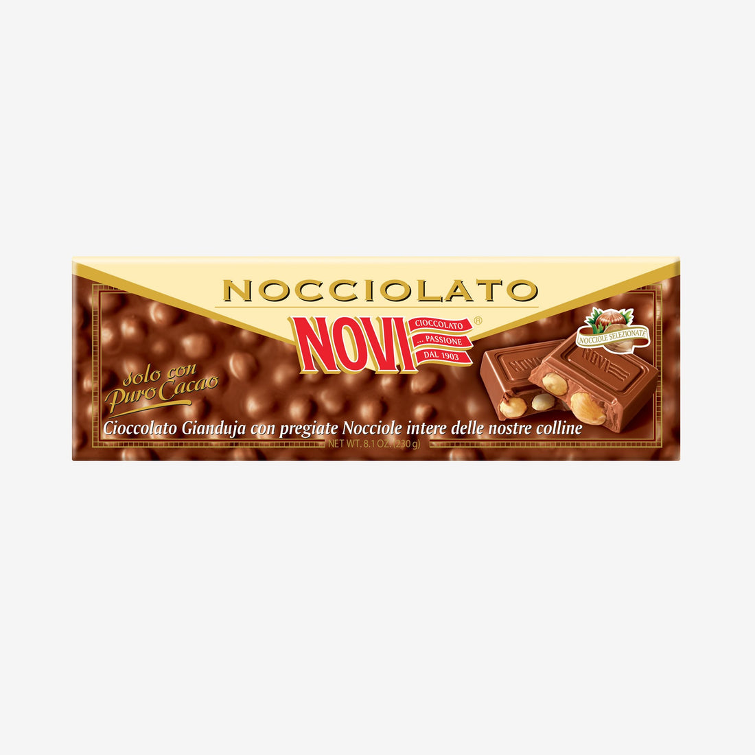 Tavoletta nocciolato gianduia Novi