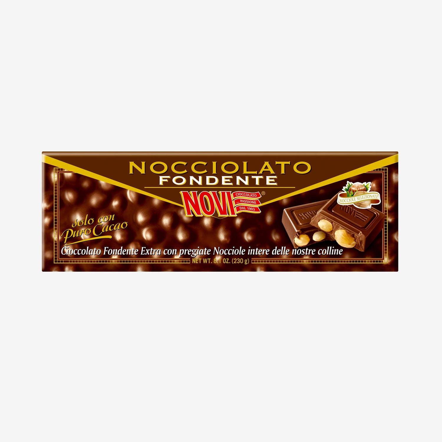 Novi extra dark hazelnut bar