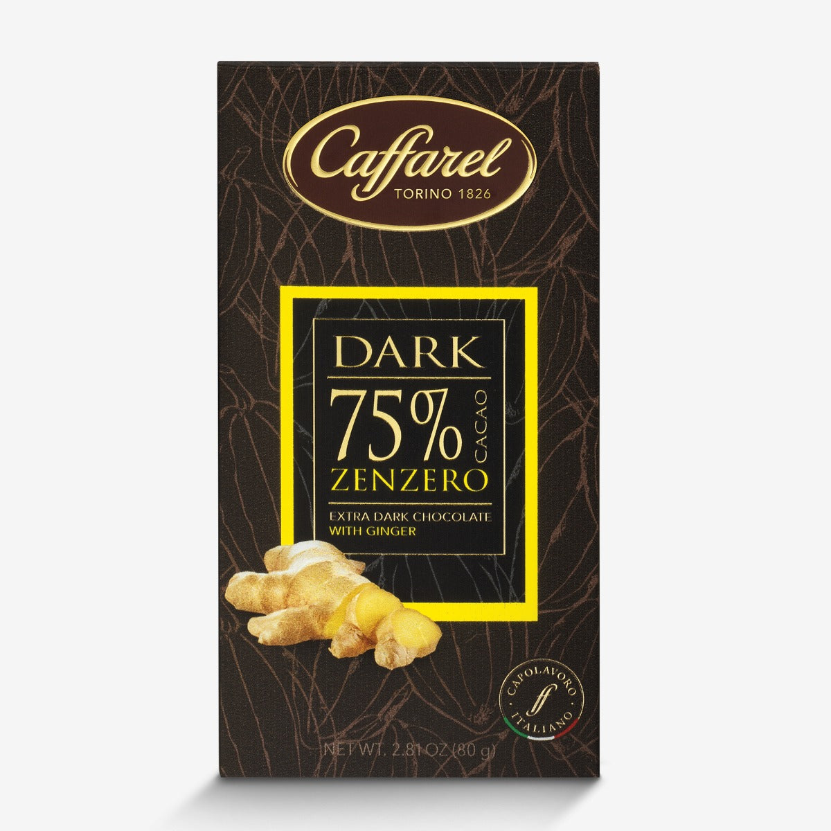 Dark: tavoletta extra-fondente 75% cacao e zenzero